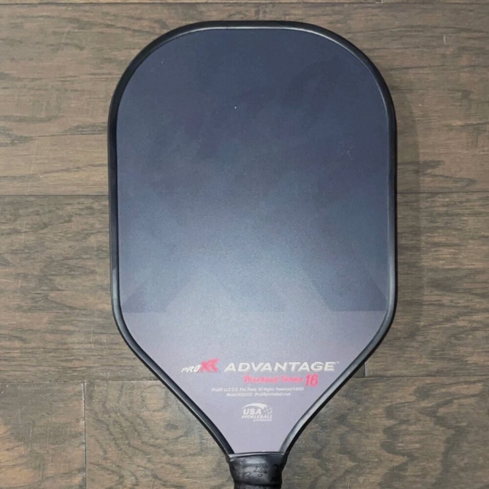 ProXR Advantage Blackout Pickleball Paddle 16mm Fiberglass Control Grip
